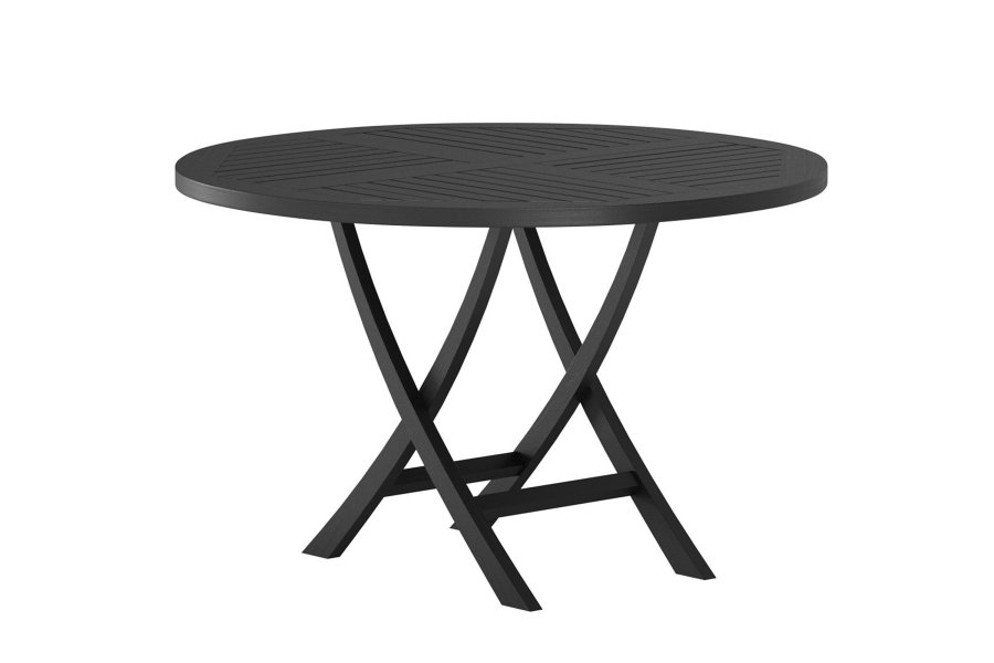 VENTURE HOME Kenya Runt Matbord �120cm - Svart Teak