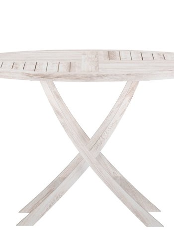 VENTURE HOME Kenya Runt Matbord �120cm - Vitkalkat