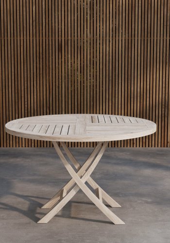 VENTURE HOME Kenya Runt Matbord �120cm - Vitkalkat