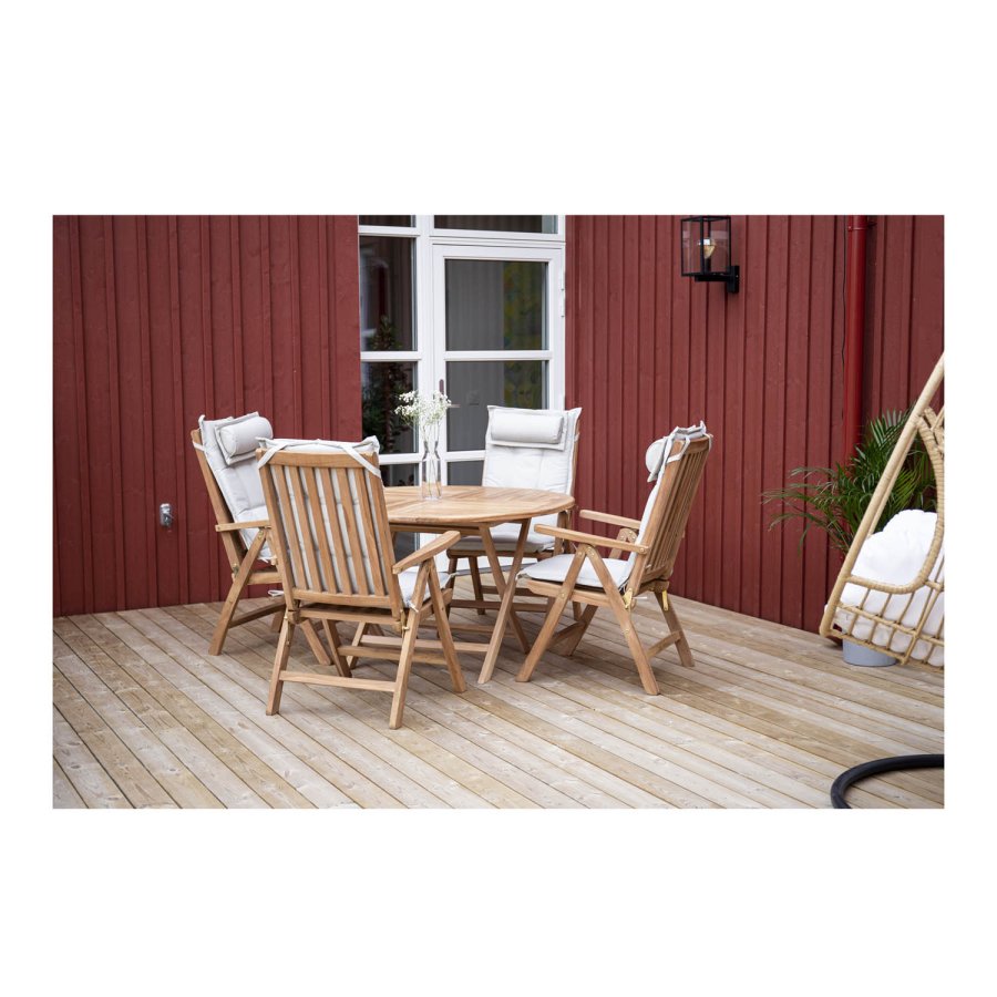 VENTURE DESIGN Kenya udendrs foldestol m. 5 positioner - natur teaktr