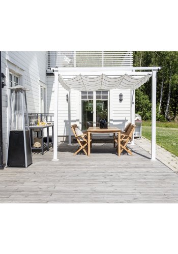 VENTURE DESIGN Hottie Square gas terrassevarmer - slv og sort metal 