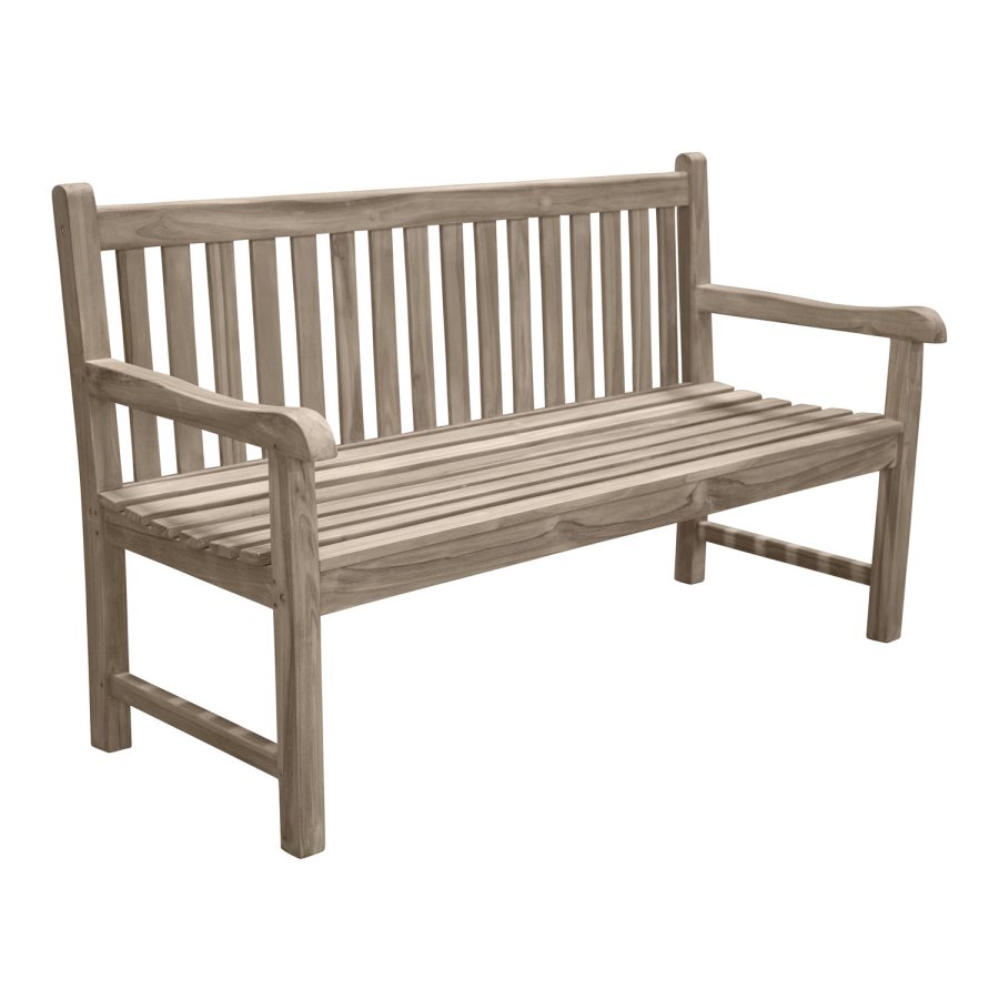 VENTURE DESIGN rektangul�r Kenya haveb�nk m. rygl�n og arml�n - natur teaktr� (150x62)