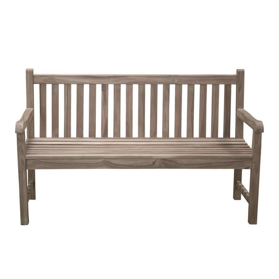 VENTURE DESIGN rektangul�r Kenya haveb�nk m. rygl�n og arml�n - natur teaktr� (150x62)