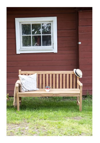 VENTURE DESIGN rektangul�r Kenya haveb�nk m. rygl�n og arml�n - natur teaktr� (150x62)