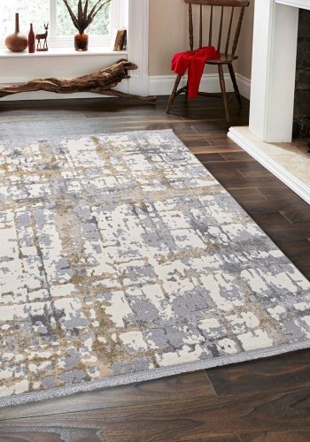 TEPPI Notta gulvtppe, rektangulr - beige/creme/gr polypropylen/polyester (160x230)