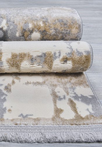 TEPPI Notta gulvtppe, rektangulr - beige/creme/gr polypropylen/polyester (160x230)