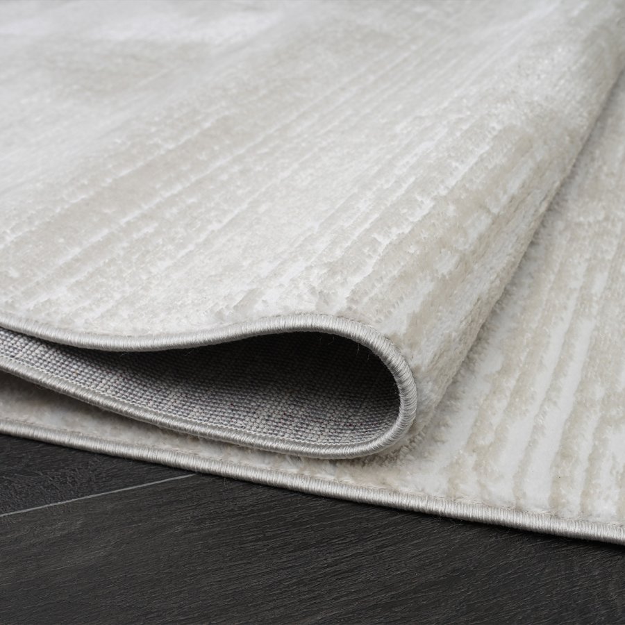 TEPPI Jasmine 1452 gulvtppe, rektangulr - beige og hvid polyester (120x170)