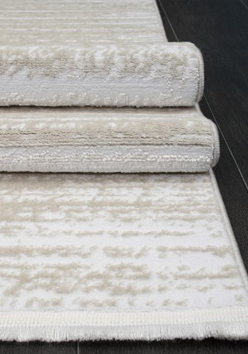 TEPPI Jasmine gulvtppe m. mnster, rektangulr - multifarvet polyester (160x230)