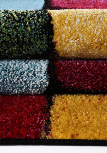 TEPPI Renkli gulvtppe m. tern, rektangulr - multifarvet polypropylen (160x230)