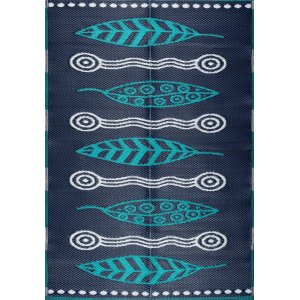 NORDVÄRK Savana 8809 udendrs gulvtppe, rektangulr - grn polypropylen (150x210)