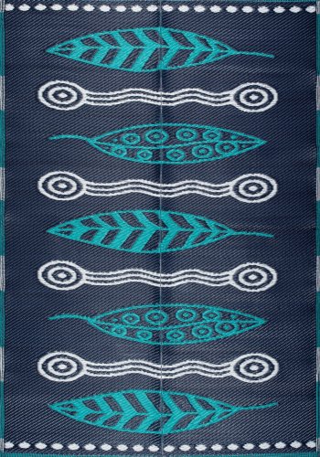 NORDVÄRK Savana 8809 utendrs teppe, rektangulrt - grnn polypropylen (150x210)