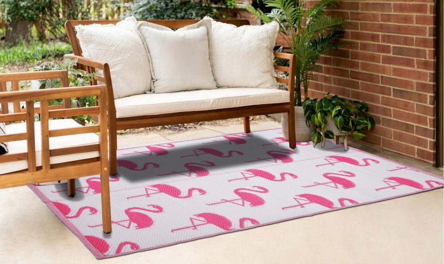 NORDVÄRK Savana 8811 Outdoor-Teppich, rechteckig – rosa Polypropylen (150x210)