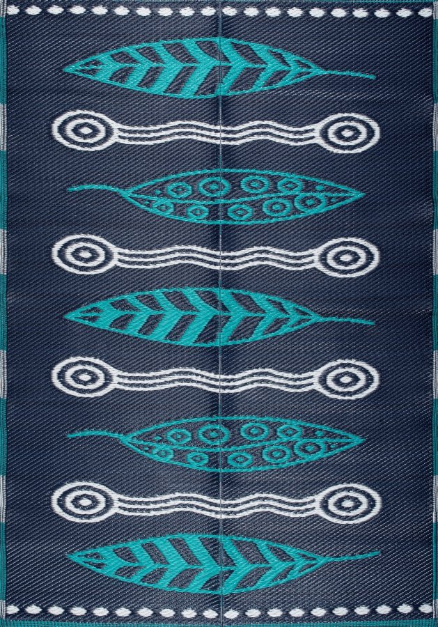 NORDVÄRK Savana 8809 utendrs teppe, rektangulrt - grnn polypropylen (90x180)