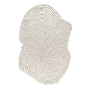 TEPPI Amorf Ar003 gulvtppe, organisk - creme polypropylen og polyester (120x180)