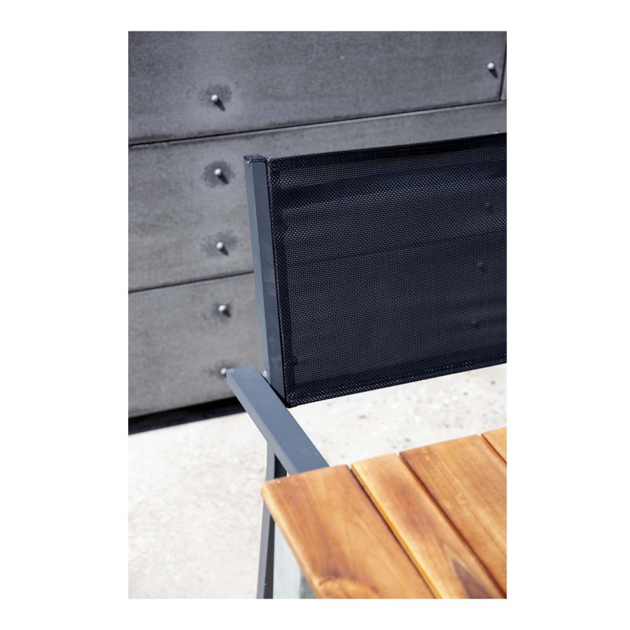 VENTURE DESIGN rektangulrt Zenia hagebord - naturlig akasietre og sinkstl (200x100)