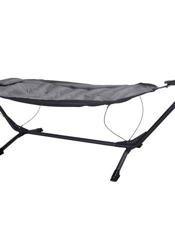 VENTURE DESIGN Niño utendrs hengekye - grtt stoff, sort stl og plast 