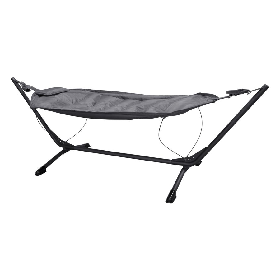 VENTURE DESIGN Niño utendrs hengekye - grtt stoff, sort stl og plast 