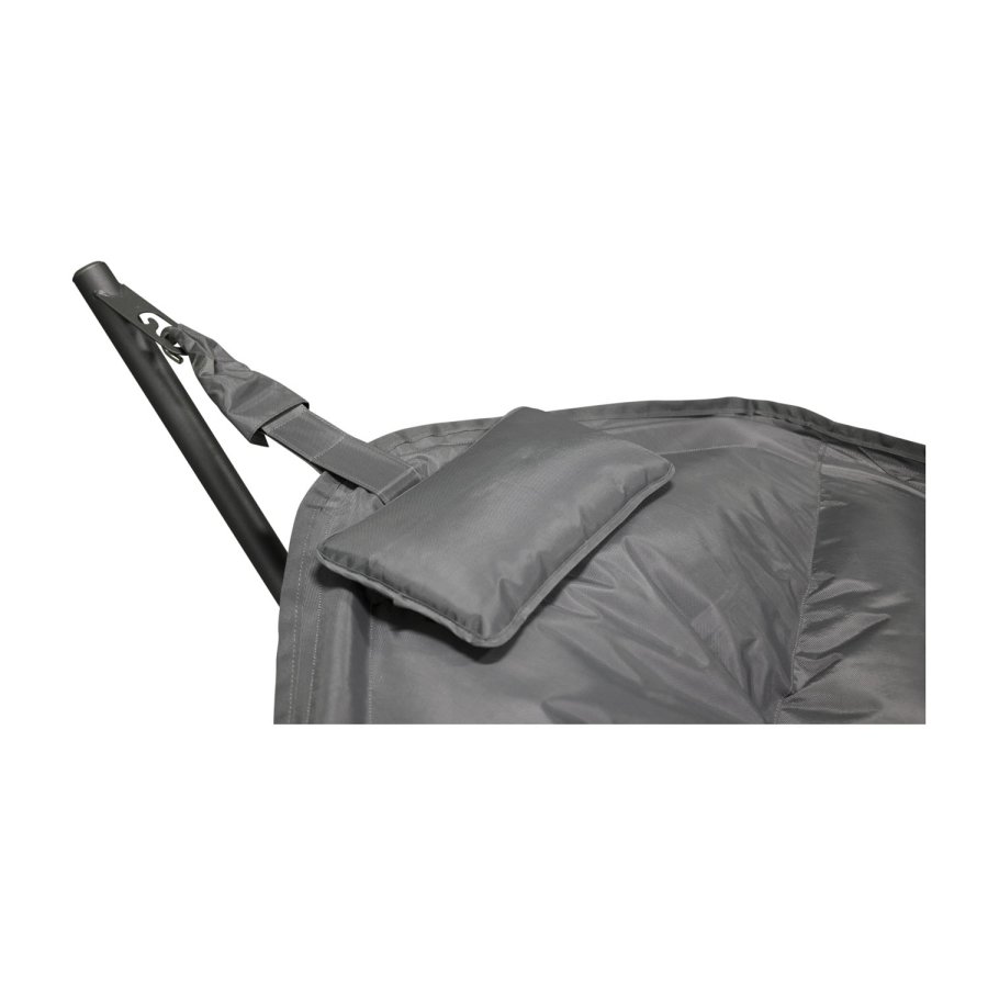 VENTURE DESIGN Niño utendrs hengekye - grtt stoff, sort stl og plast 