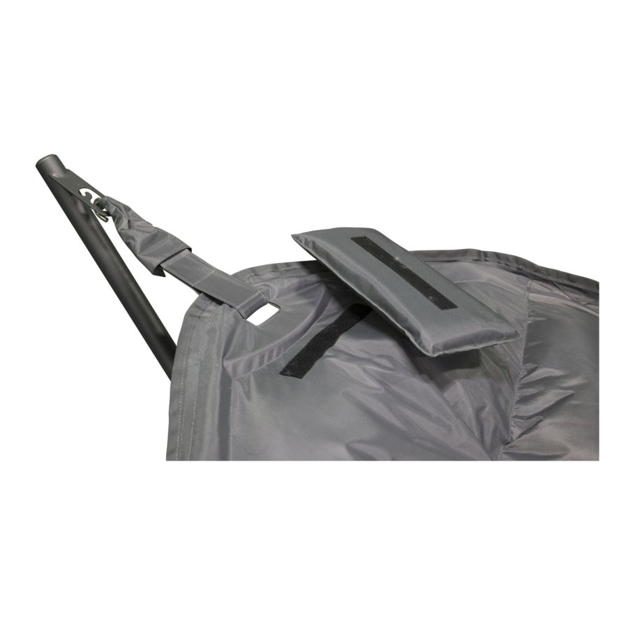 VENTURE DESIGN Niño utendrs hengekye - grtt stoff, sort stl og plast 