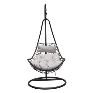 VENTURE DESIGN Vide udendrs hngestol m. hynder - gr stof, sort rattan og stl