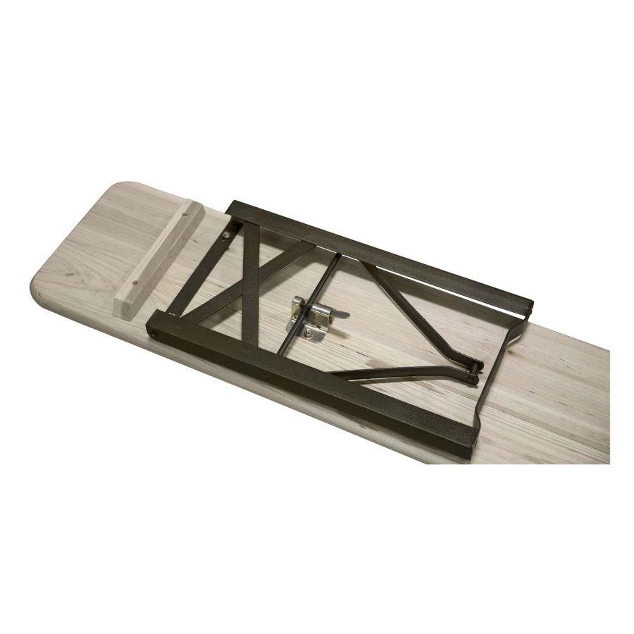 VENTURE DESIGN Guniess Klappbarer Gartentisch und Gartenbänke – Naturholz und schwarzes Metall 