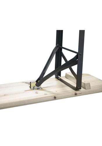 VENTURE DESIGN Guniess Klappbarer Gartentisch und Gartenbänke – Naturholz und schwarzes Metall 