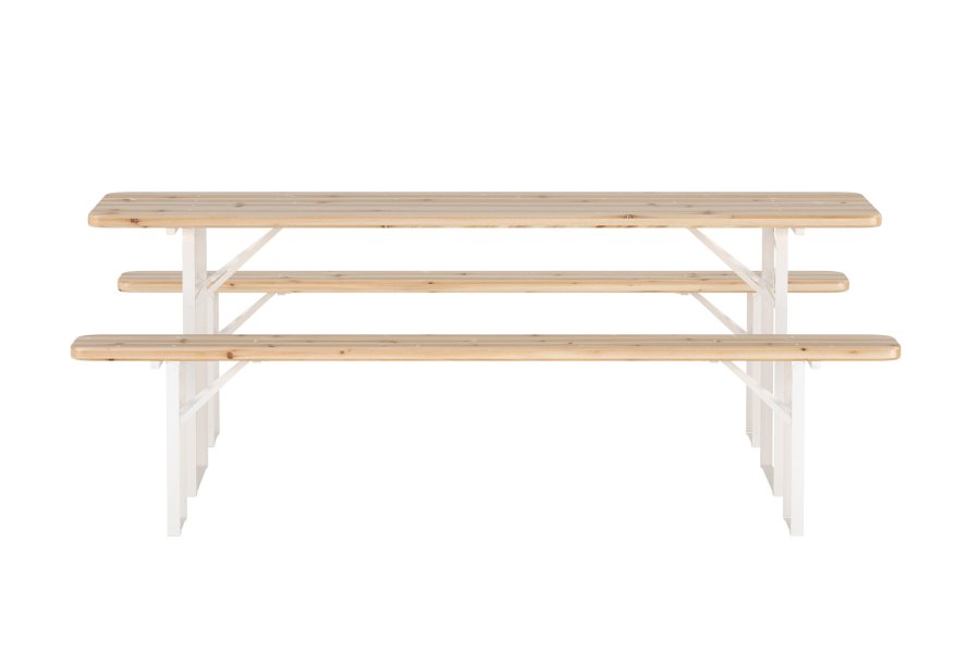 VENTURE HOME Guinness spisegruppe - Beige ramme / Teak-look