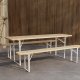 VENTURE HOME Guinness spisegruppe - Beige ramme / Teak-look