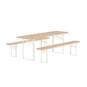 VENTURE HOME Guinness spisegruppe - Beige ramme / Teak-look
