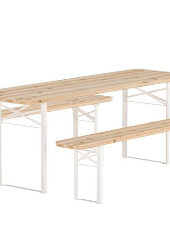 VENTURE HOME Guinness spisegruppe - Beige ramme / Teak-look