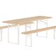 VENTURE HOME Guinness spisegruppe - Beige ramme / Teak-look