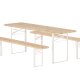 VENTURE HOME Guinness spisegruppe - Beige ramme / Teak-look