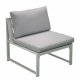 VENTURE DESIGN Salvador sofa hagesett med puter og bord - gr polyester og hvit aluminium