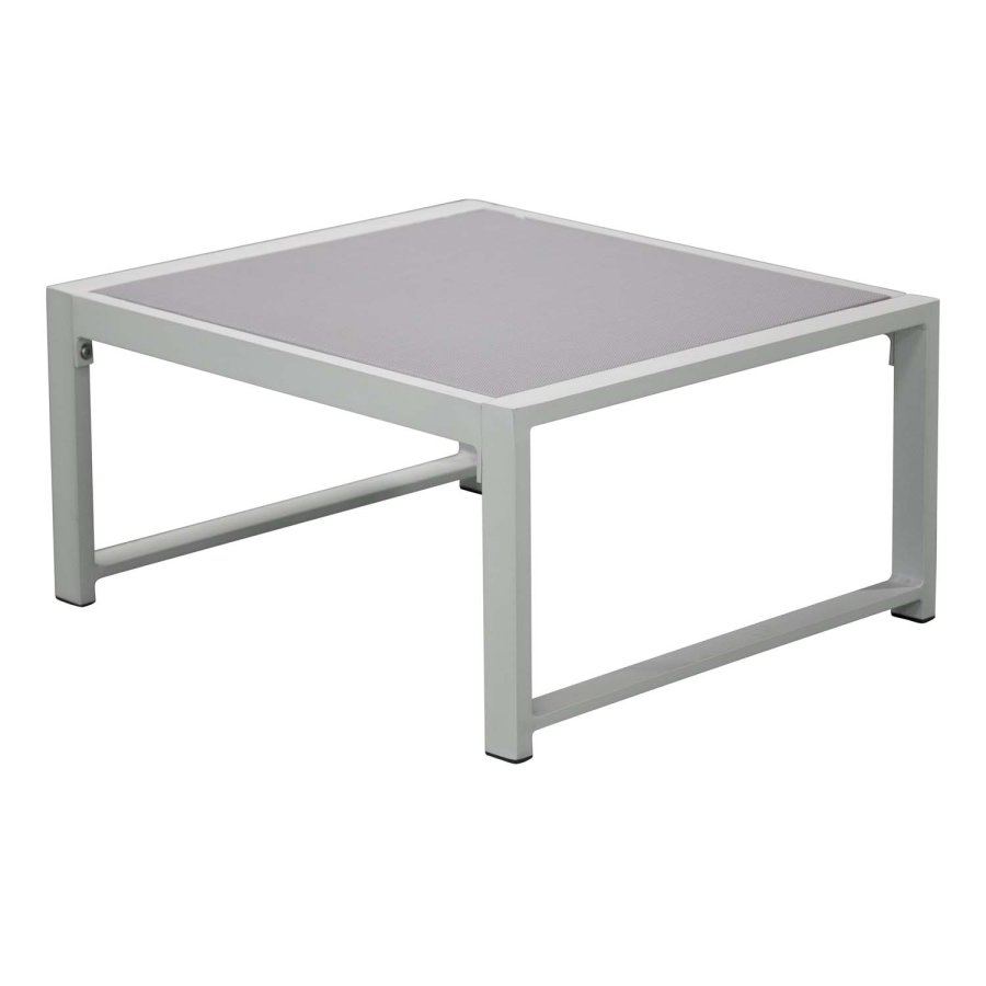 VENTURE DESIGN Salvador sofa hagesett med puter og bord - gr polyester og hvit aluminium