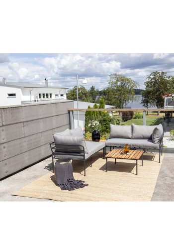 VENTURE DESIGN Penh Balcony hjrne hagesofa - sort stl
