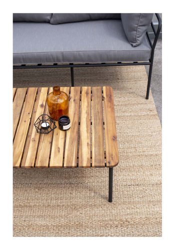 VENTURE DESIGN Penh Balcony hjrne hagesofa - sort stl