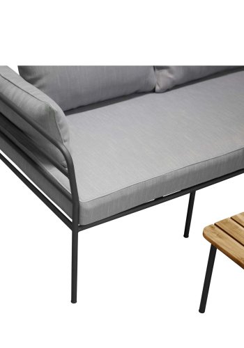 VENTURE DESIGN Penh Balcony hjrne hagesofa - sort stl