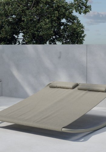 VENTURE HOME Gordo dobbel svingseng - beige ramme / beige stoff