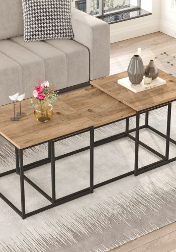 NORDVRK VG9 salongbord - Atlantic Pine melamin (sett med 3)