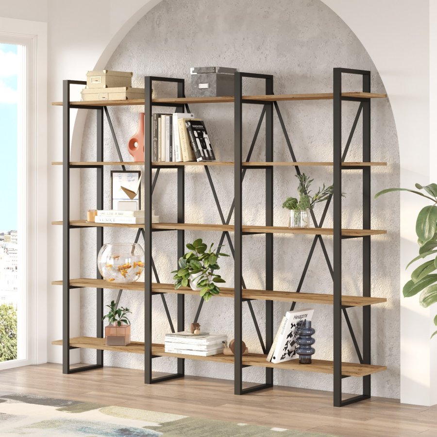 FUNZI LIVING ML4 Bücherregal - natürliches Melamin, Metall