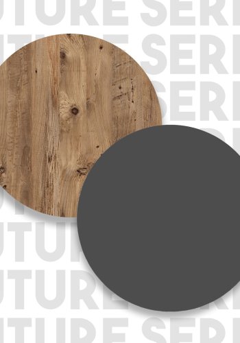 NORDVÄRK FR15-AA skjenk, med 4 drer, 2 hyller, 1 rom - antrasittgr og naturlig melamin