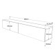 NORDV�RK Fr8 TV-bord, v�ggh�ngd, m. 2 d�rrar - Atlantic Pine melamin (180x31,6)