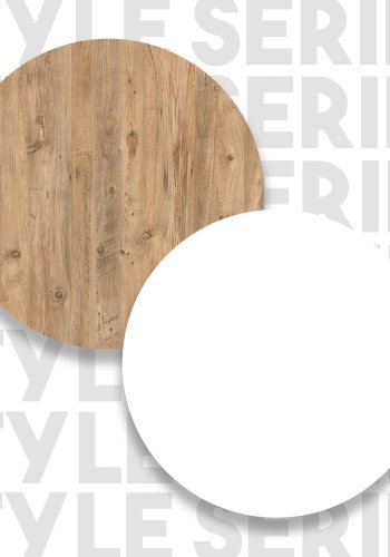 NORDVRK ST1 barbord, m. 3 hyller - hvit og naturlig melamin (120x51,6)