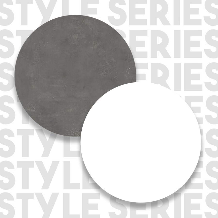 NORDVRK ST1 barbord, m. 3 hyller - hvit og gr melamin (120x51,6)