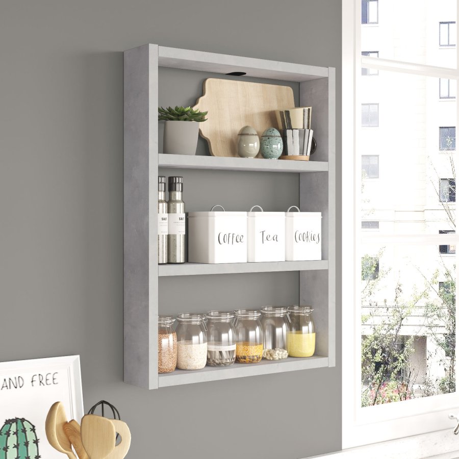 NORDVRK PR1 vegghylle - gr melamin