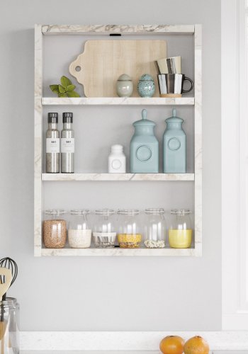 NORDVRK PR1 vegghylle - hvit melamin