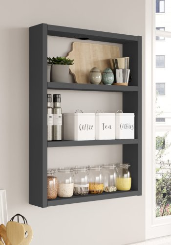 NORDVRK PR1 vegghylle - antrasittgr melamin