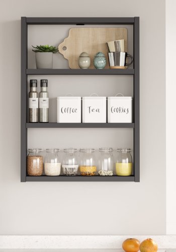 NORDVRK PR1 vegghylle - antrasittgr melamin