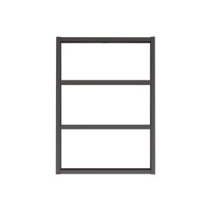 NORDVÄRK PR1 vghylde, m. 3 rum - antracitgr melamin