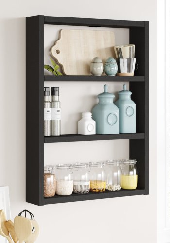 NORDVRK PR1 vegghylle - sort melamin